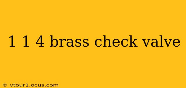 1 1 4 brass check valve