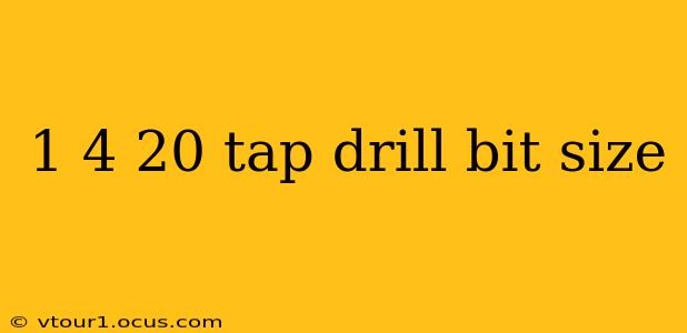 1 4 20 tap drill bit size