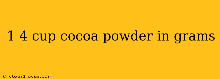 1 4 cup cocoa powder in grams