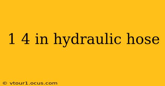 1 4 in hydraulic hose