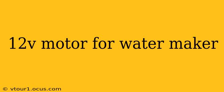 12v motor for water maker
