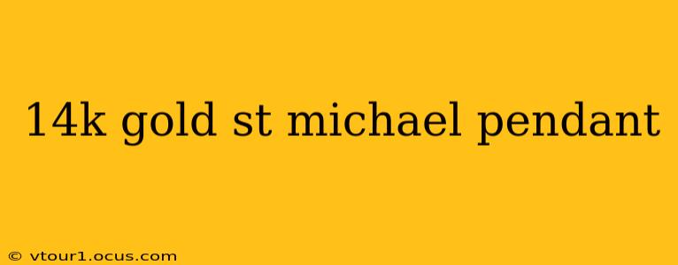 14k gold st michael pendant