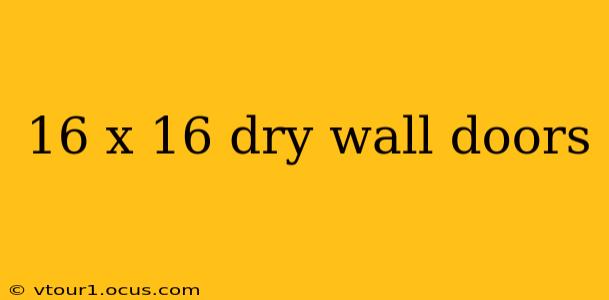 16 x 16 dry wall doors