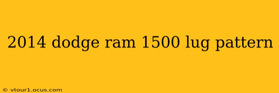 2014 dodge ram 1500 lug pattern
