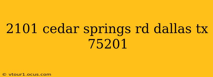 2101 cedar springs rd dallas tx 75201
