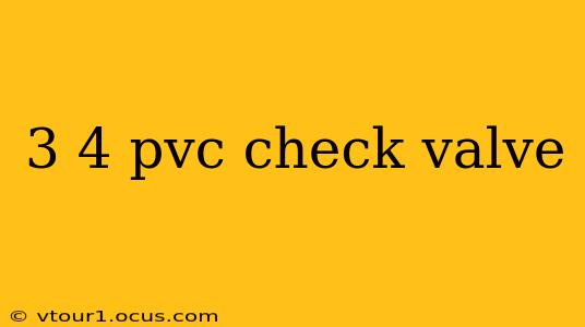 3 4 pvc check valve
