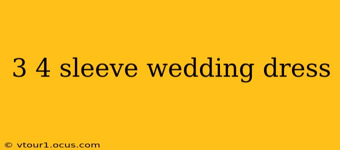 3 4 sleeve wedding dress