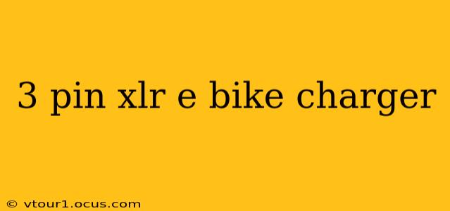 3 pin xlr e bike charger
