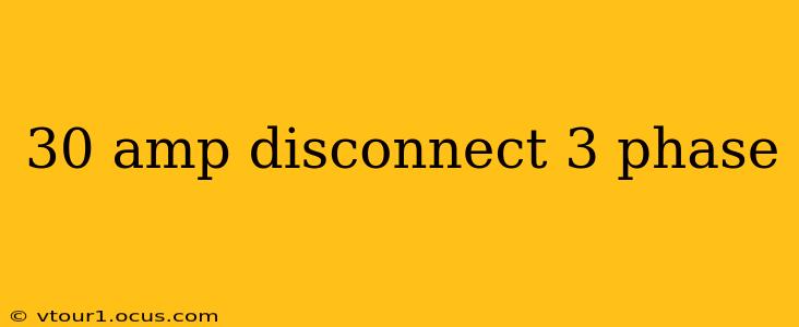 30 amp disconnect 3 phase