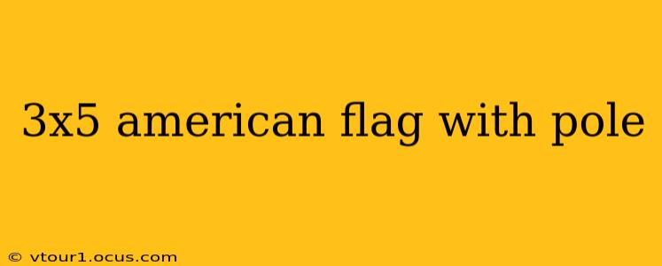 3x5 american flag with pole