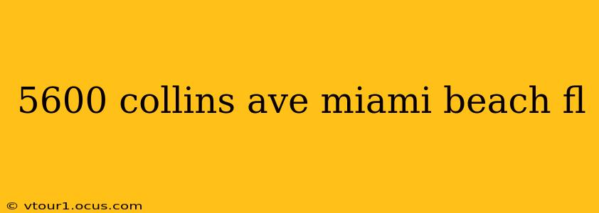 5600 collins ave miami beach fl