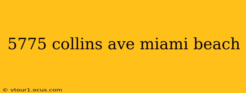 5775 collins ave miami beach