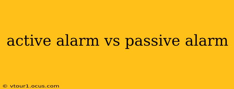 active alarm vs passive alarm