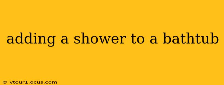 adding a shower to a bathtub