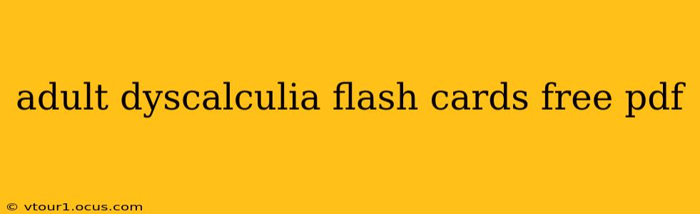 adult dyscalculia flash cards free pdf
