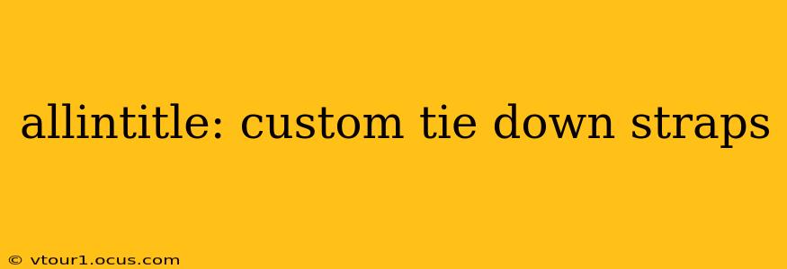 allintitle: custom tie down straps