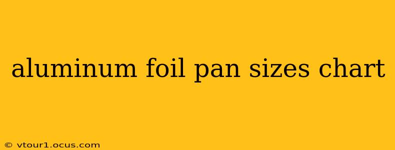 aluminum foil pan sizes chart