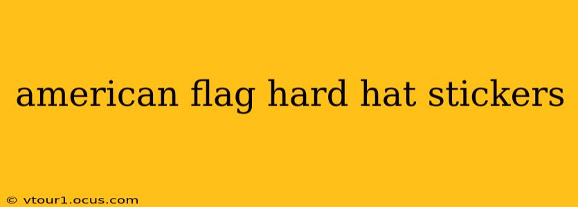 american flag hard hat stickers