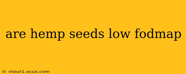 are hemp seeds low fodmap