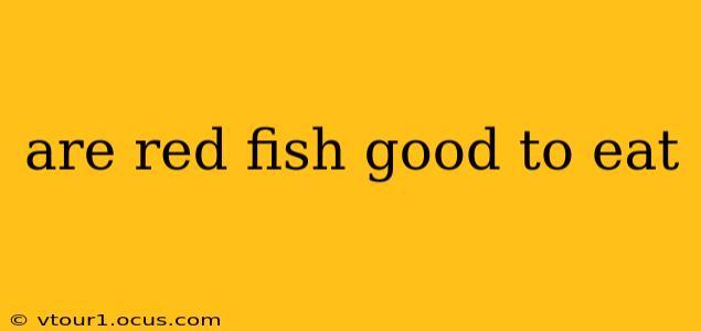 are red fish good to eat