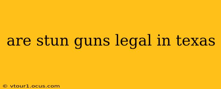 are stun guns legal in texas