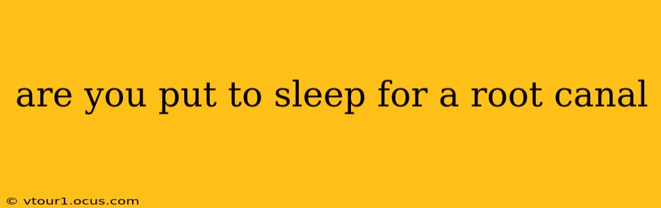 are you put to sleep for a root canal