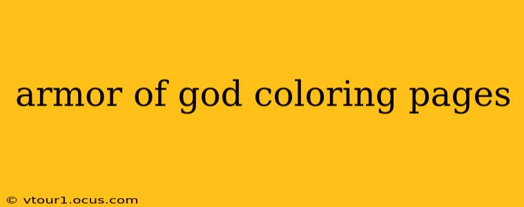 armor of god coloring pages