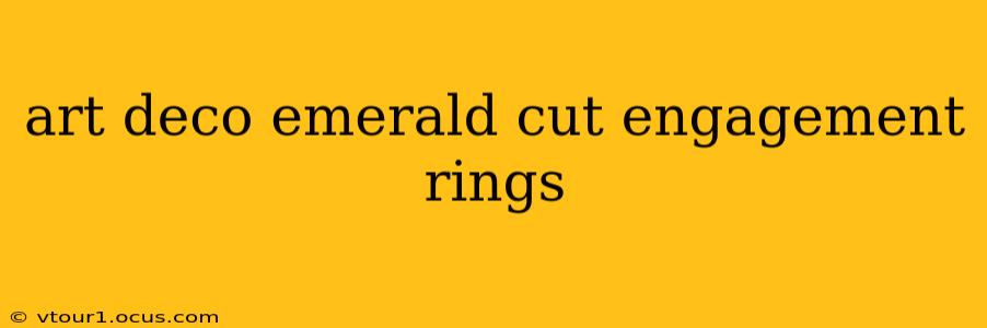 art deco emerald cut engagement rings