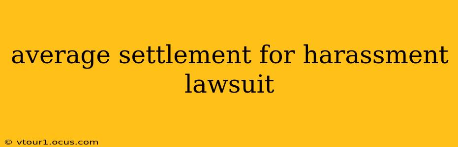 average settlement for harassment lawsuit