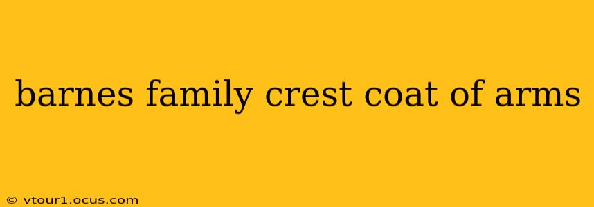barnes family crest coat of arms