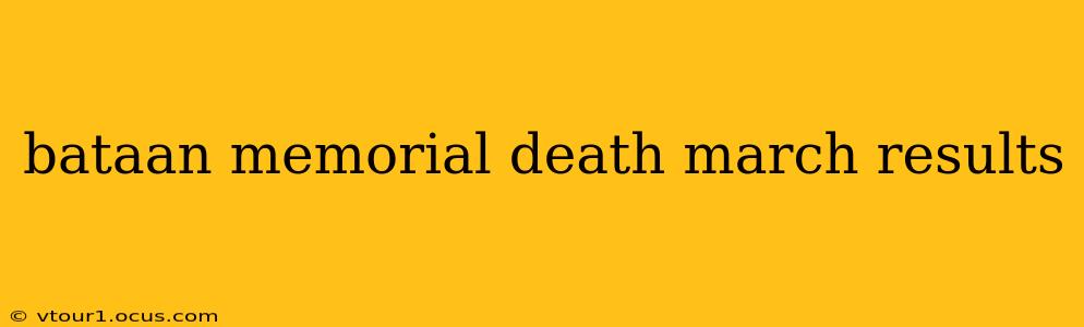 bataan memorial death march results