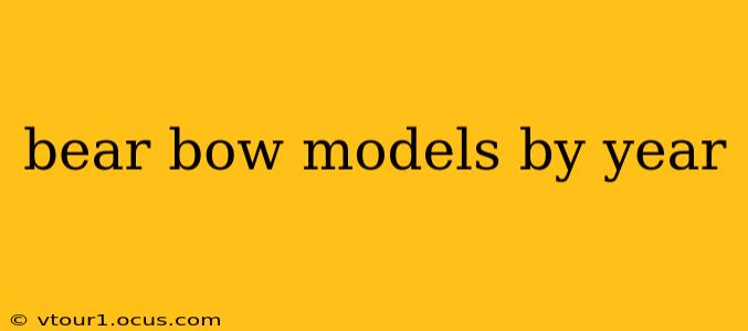 bear bow models by year