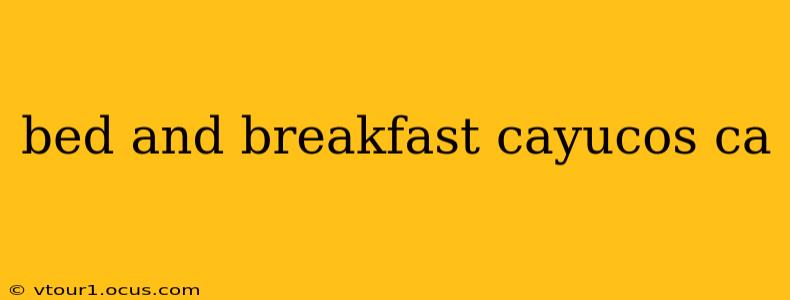 bed and breakfast cayucos ca