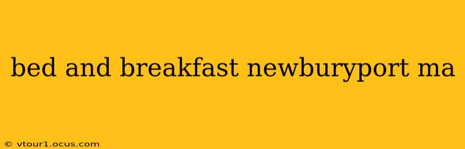 bed and breakfast newburyport ma