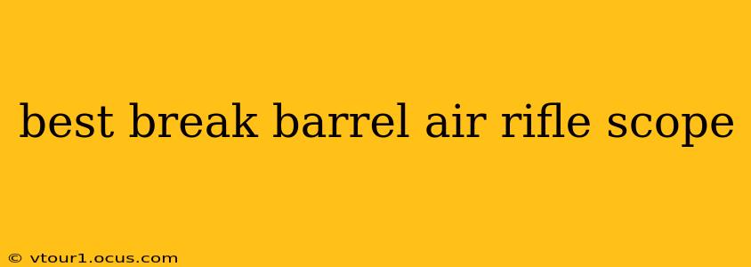 best break barrel air rifle scope