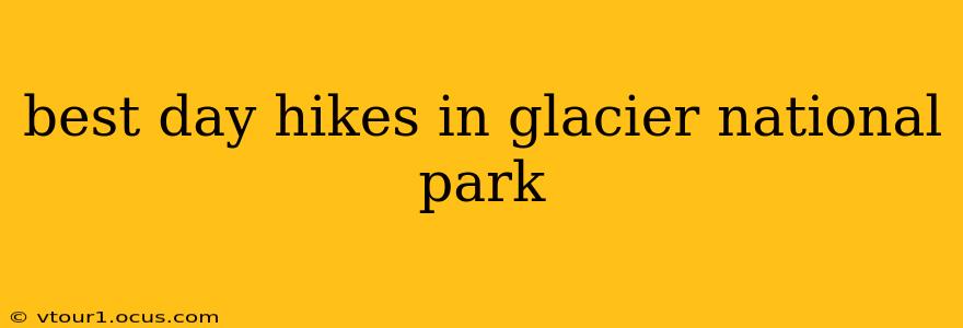 best day hikes in glacier national park
