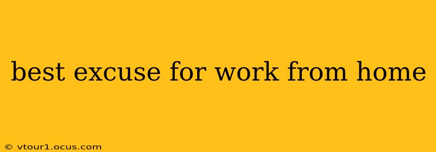 best excuse for work from home