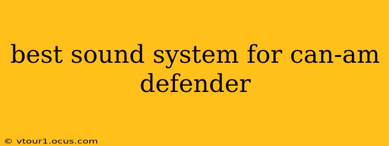 best sound system for can-am defender