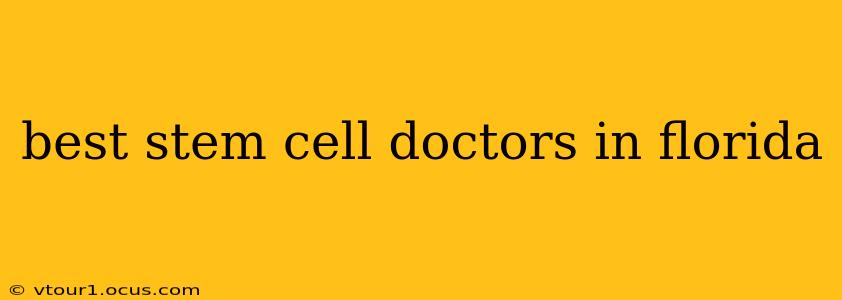 best stem cell doctors in florida