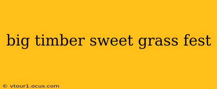 big timber sweet grass fest