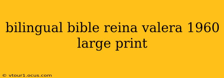 bilingual bible reina valera 1960 large print