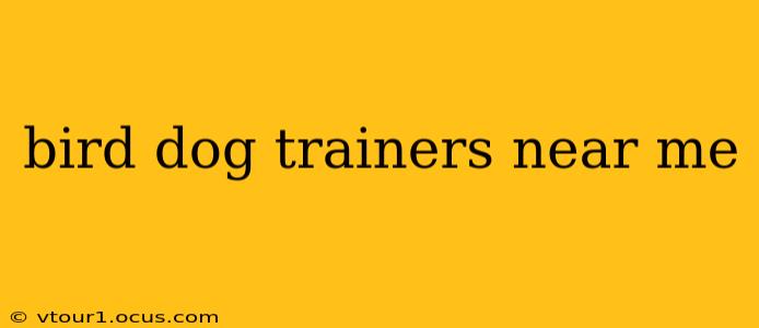 bird dog trainers near me