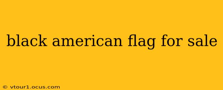 black american flag for sale