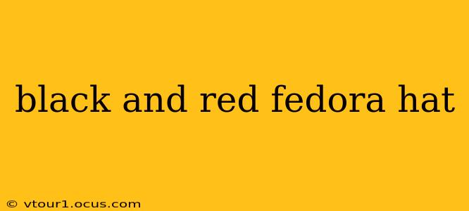 black and red fedora hat