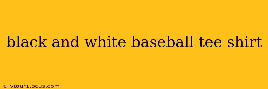 black and white baseball tee shirt
