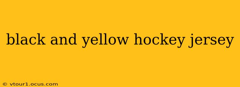 black and yellow hockey jersey