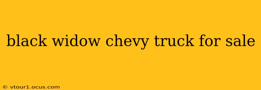black widow chevy truck for sale