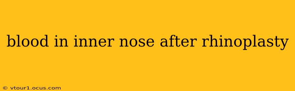 blood in inner nose after rhinoplasty