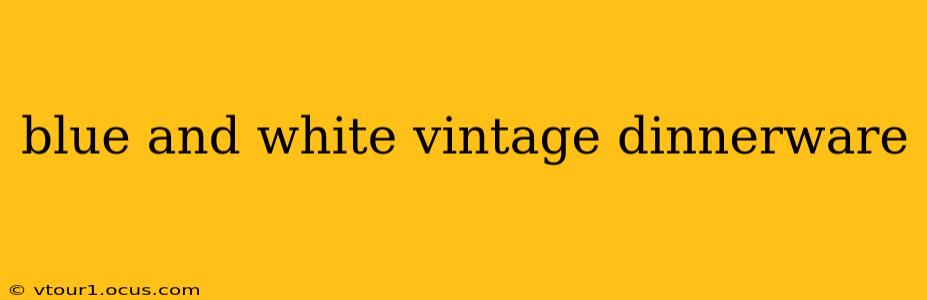 blue and white vintage dinnerware
