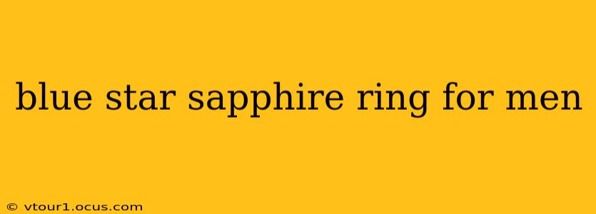 blue star sapphire ring for men